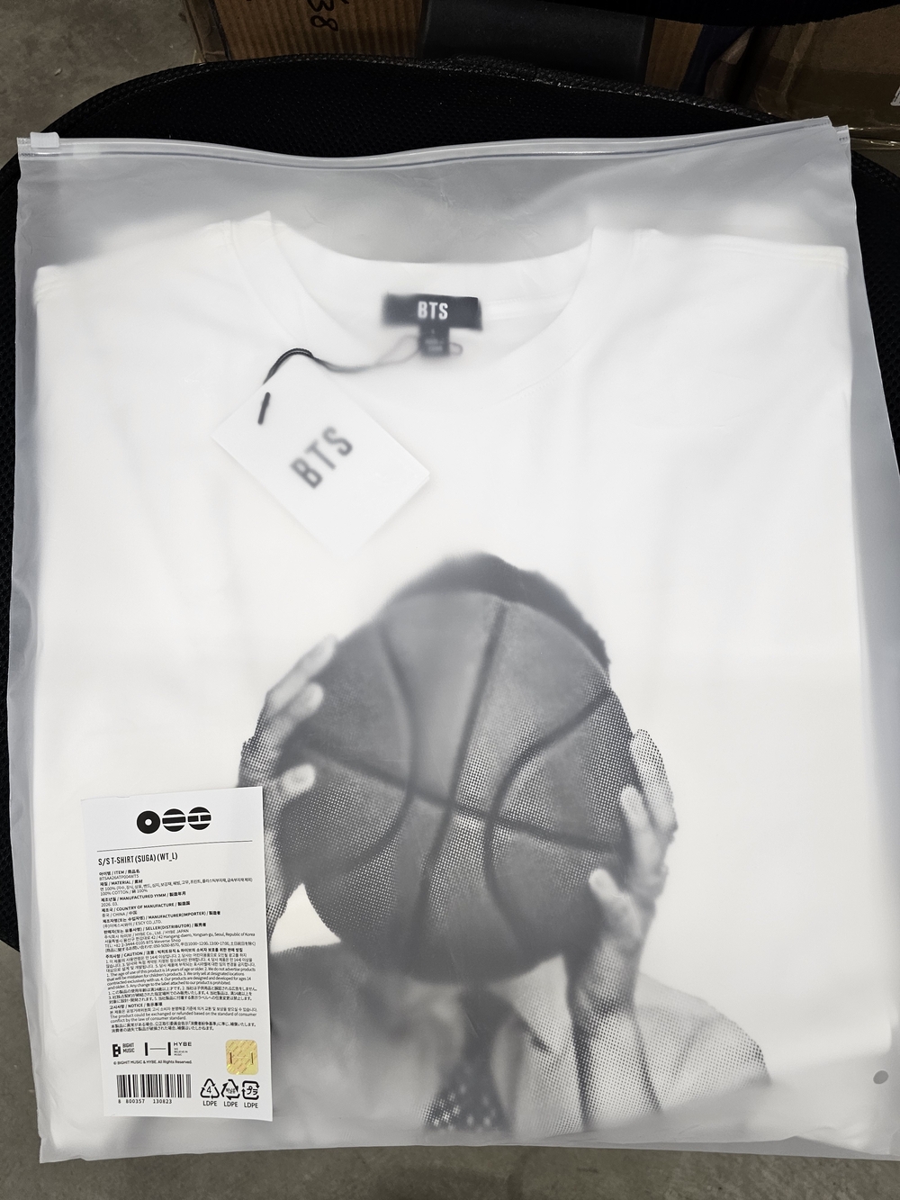 BTS White Graphic Tee Suga